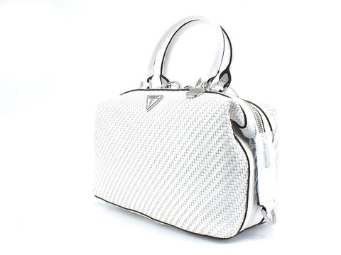 GUESS Hassie Soho Satchel Borsa Intreccio White VY839706 - Sandrini Calzature e Abbigliamento