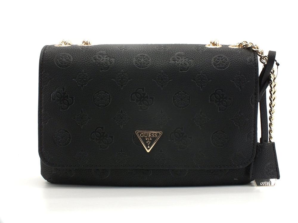 GUESS Helania Crossbody Flap Borsa Loghi Black PG840321 - Sandrini Calzature e Abbigliamento