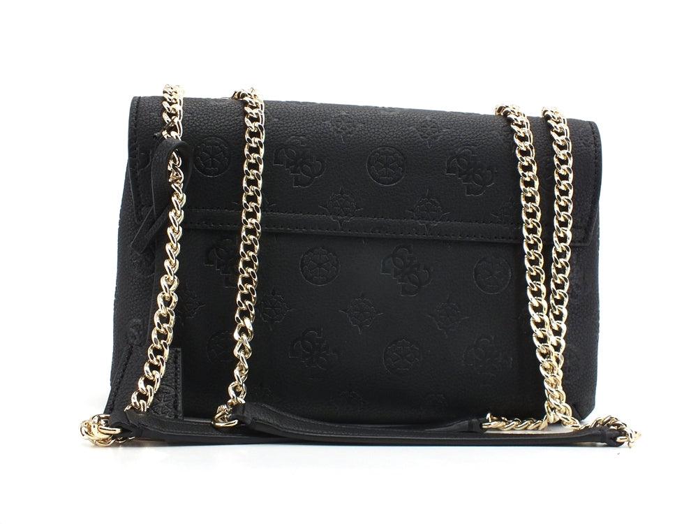 GUESS Helania Crossbody Flap Borsa Loghi Black PG840321 - Sandrini Calzature e Abbigliamento