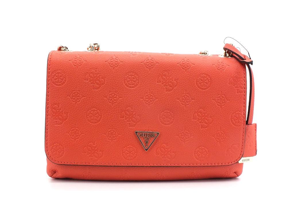 GUESS Helania Crossbody Flap Borsa Loghi Papaya PG840321 - Sandrini Calzature e Abbigliamento