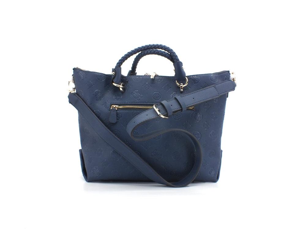 GUESS Helania Soho Satchel Borsa Loghi Navy PG840306 - Sandrini Calzature e Abbigliamento