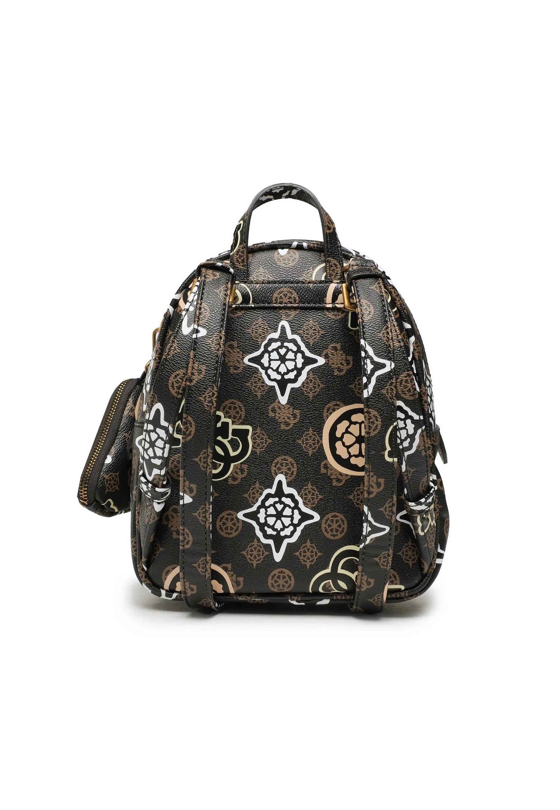 GUESS House Party Zaino Donna Brown Logo Multi PP868632 - Sandrini Calzature e Abbigliamento