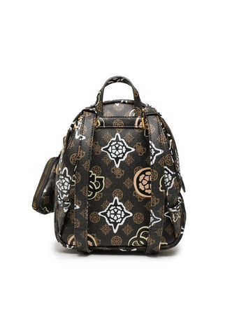 GUESS House Party Zaino Donna Brown Logo Multi PP868632 - Sandrini Calzature e Abbigliamento