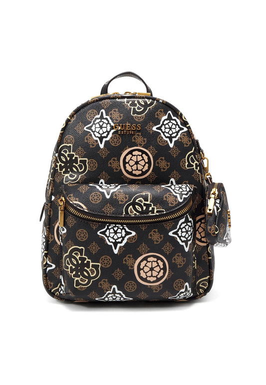GUESS House Party Zaino Donna Brown Logo Multi PP868633 - Sandrini Calzature e Abbigliamento