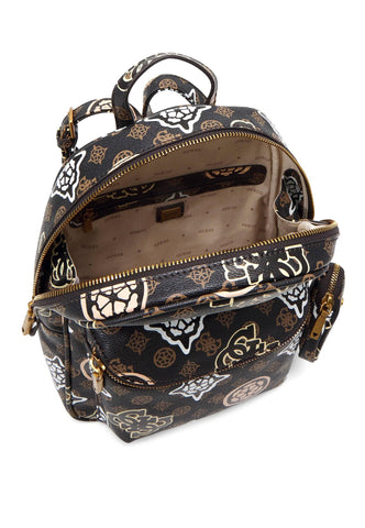 GUESS House Party Zaino Donna Brown Logo Multi PP868633 - Sandrini Calzature e Abbigliamento