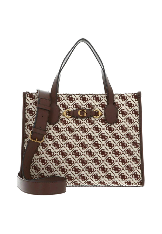 GUESS Izzy Borsa Tote Brown Logo JB865422 - Sandrini Calzature e Abbigliamento