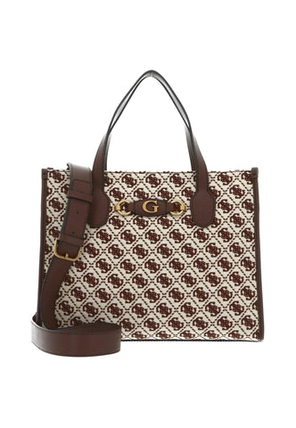 GUESS Izzy Borsa Tote Brown Logo JB865422 - Sandrini Calzature e Abbigliamento