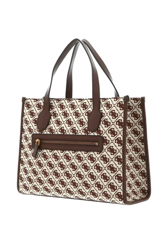 GUESS Izzy Borsa Tote Brown Logo JB865422 - Sandrini Calzature e Abbigliamento