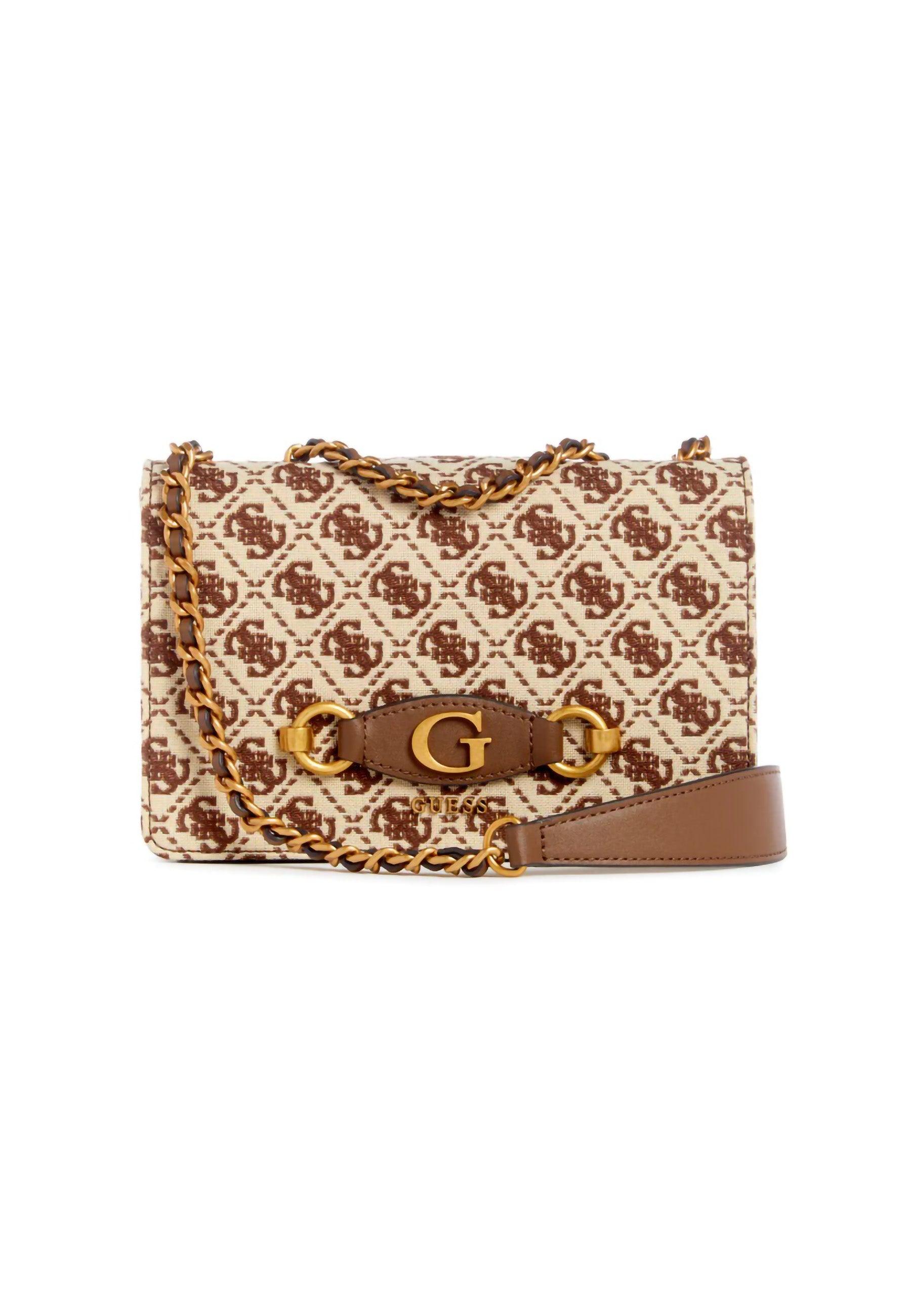 GUESS Izzy Borsa Tracolla Brown Logo JB865421 - Sandrini Calzature e Abbigliamento