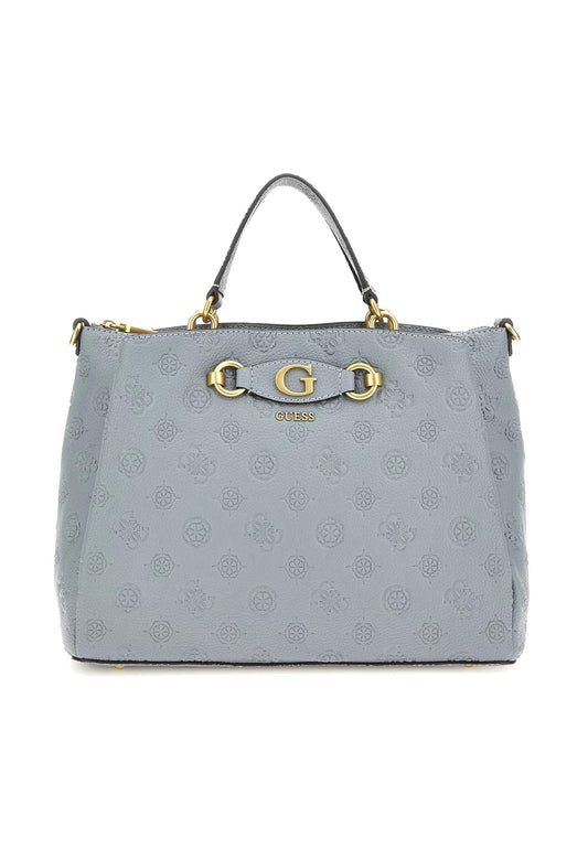 GUESS Izzy Peony Borsa Girlfriend Satchel Donna Light Denim Logo Azzurro PD920906 - Sandrini Calzature e Abbigliamento