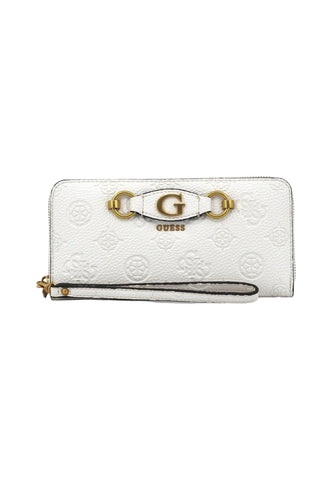 GUESS Izzy Peony Portafoglio Donna Stone Logo Bianco PD920946 - Sandrini Calzature e Abbigliamento