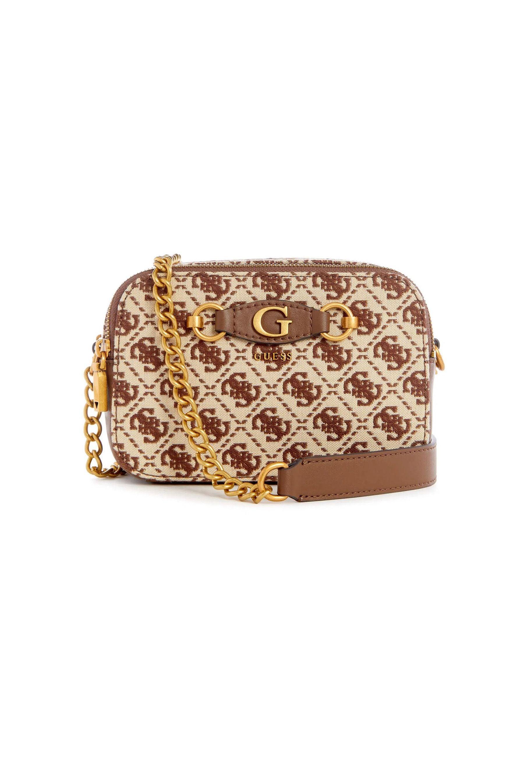 GUESS Izzy Tracolla Camera Bag Brown Logo JB865414 - Sandrini Calzature e Abbigliamento