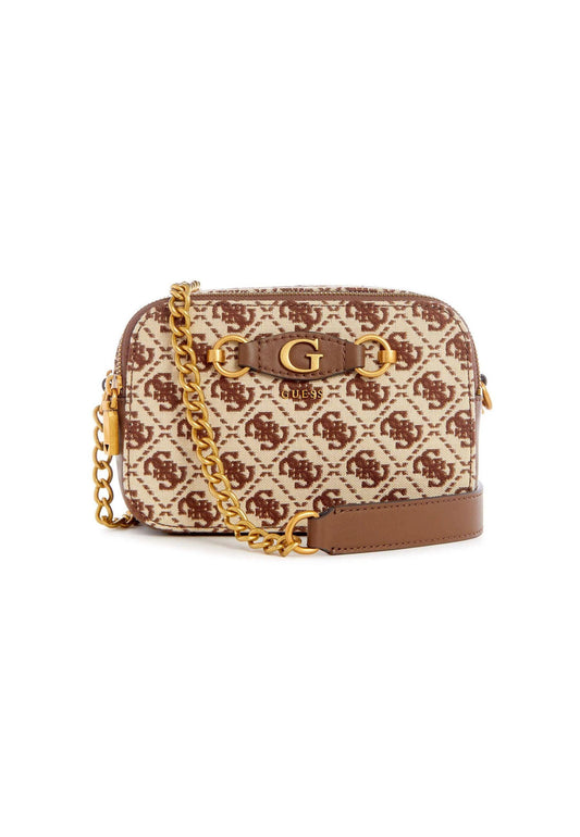 GUESS Izzy Tracolla Camera Bag Brown Logo JB865414 - Sandrini Calzature e Abbigliamento