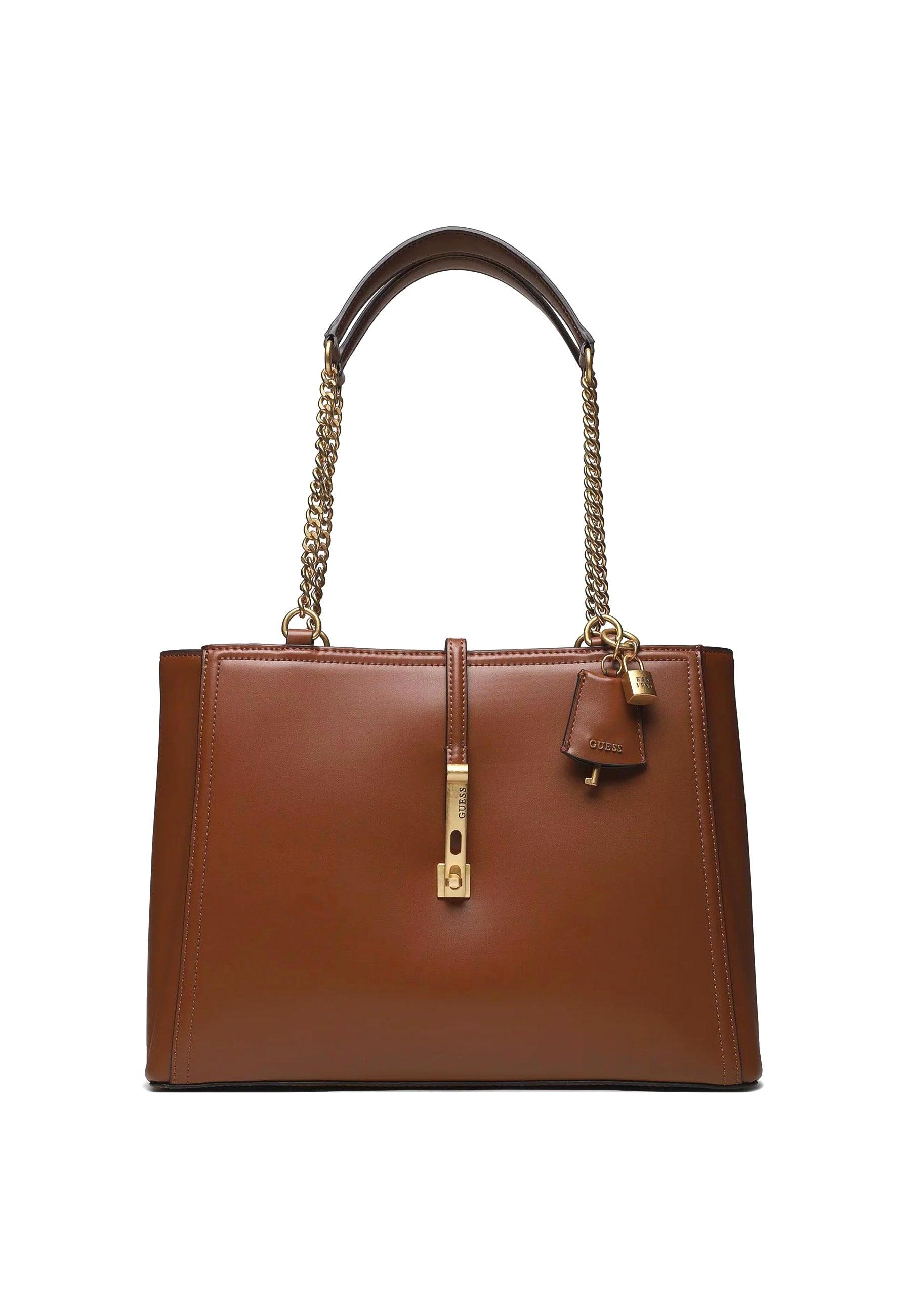 GUESS James Borsa Girlfriend Carryall Cognac VA877323 - Sandrini Calzature e Abbigliamento