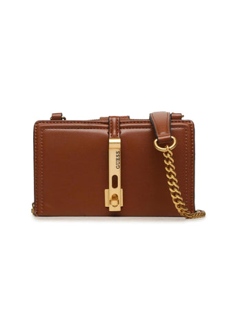 GUESS James Mini Tracolla Crossbody Cognac Marrone VA877373 - Sandrini Calzature e Abbigliamento