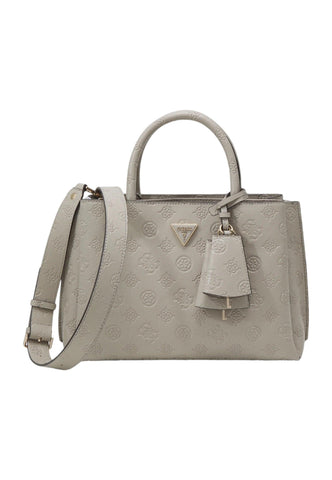 GUESS Jena Borsa Luxury Satchel Donna Taupe Logo PG922006 - Sandrini Calzature e Abbigliamento