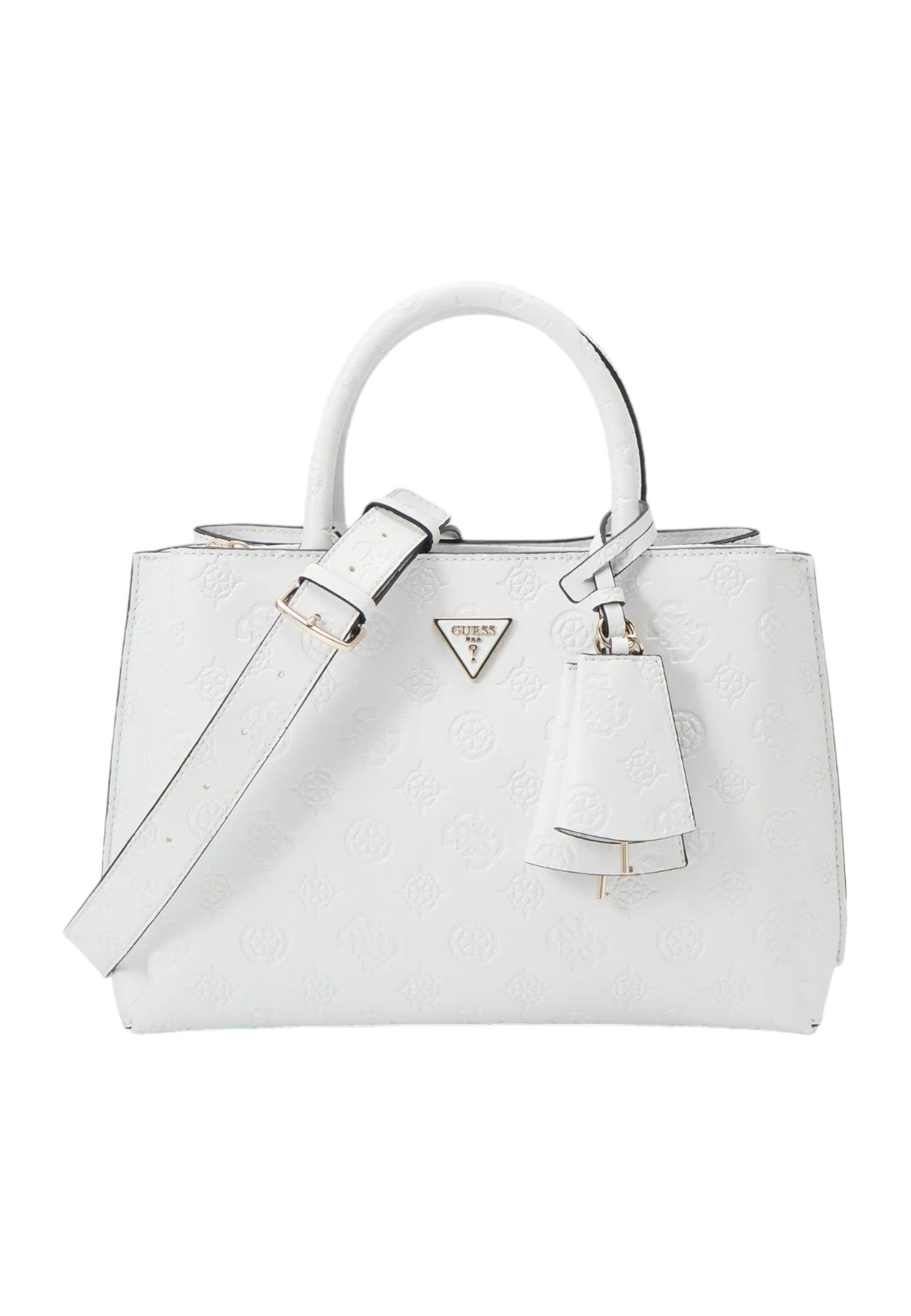 GUESS Jena Borsa Luxury Satchel Donna White Logo PG922006 - Sandrini Calzature e Abbigliamento