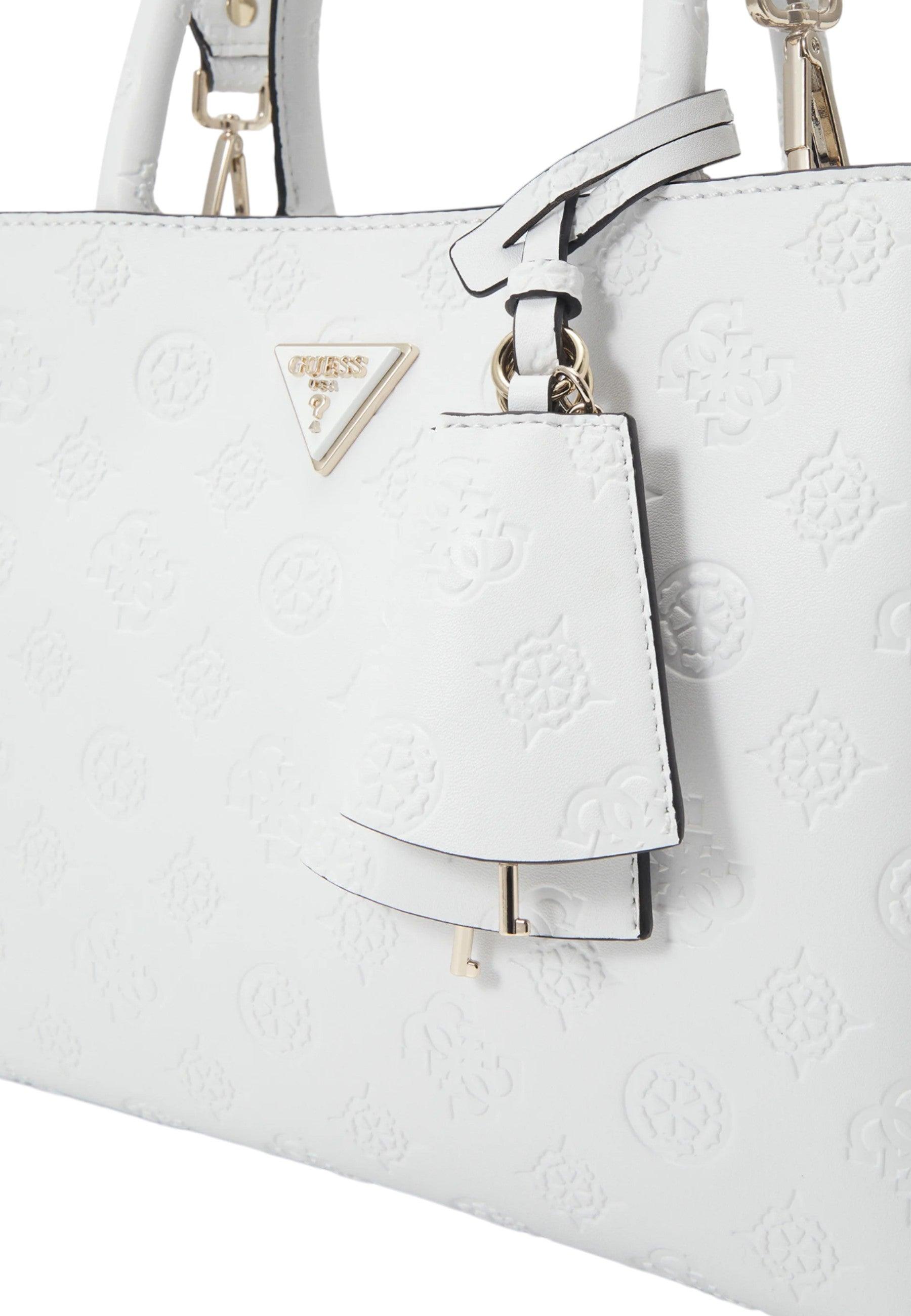 GUESS Jena Borsa Luxury Satchel Donna White Logo PG922006 - Sandrini Calzature e Abbigliamento