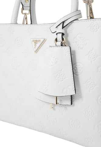 GUESS Jena Borsa Luxury Satchel Donna White Logo PG922006 - Sandrini Calzature e Abbigliamento