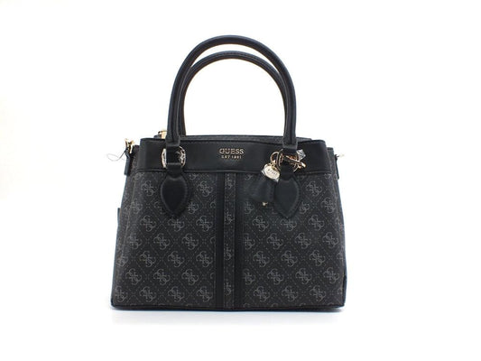 GUESS Kasinta Satchel Borsa Loghi Printed Coal Multi SG840506 - Sandrini Calzature e Abbigliamento