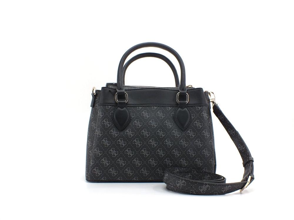 GUESS Kasinta Satchel Borsa Loghi Printed Coal Multi SG840506 - Sandrini Calzature e Abbigliamento