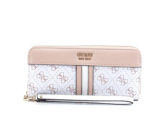 GUESS Kasinta SLG Portafoglio Large Zip Around White Multi SG840546 - Sandrini Calzature e Abbigliamento