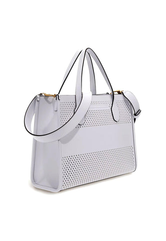 GUESS Katey Borsa Tote Perforata White WH876922 - Sandrini Calzature e Abbigliamento