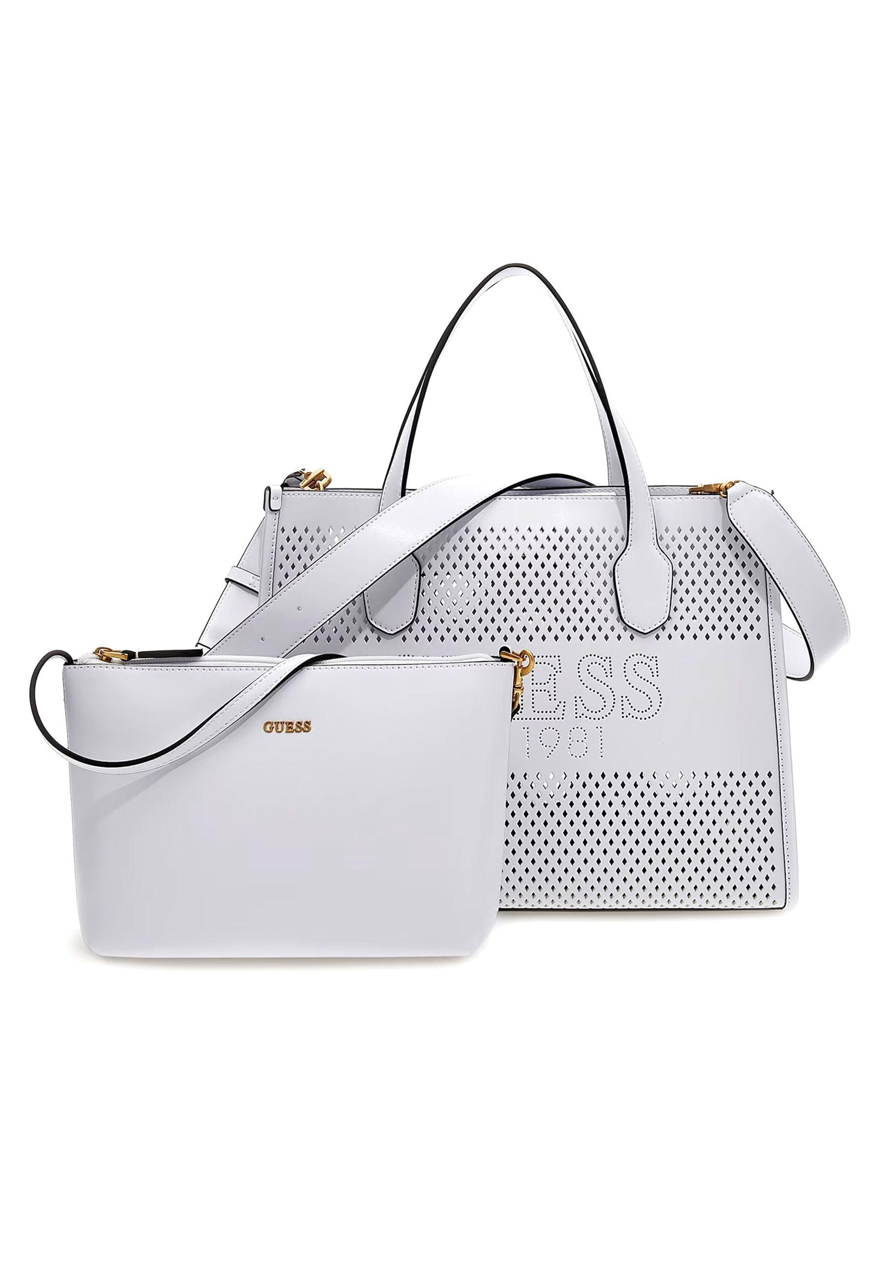 GUESS Katey Borsa Tote Perforata White WH876922 - Sandrini Calzature e Abbigliamento