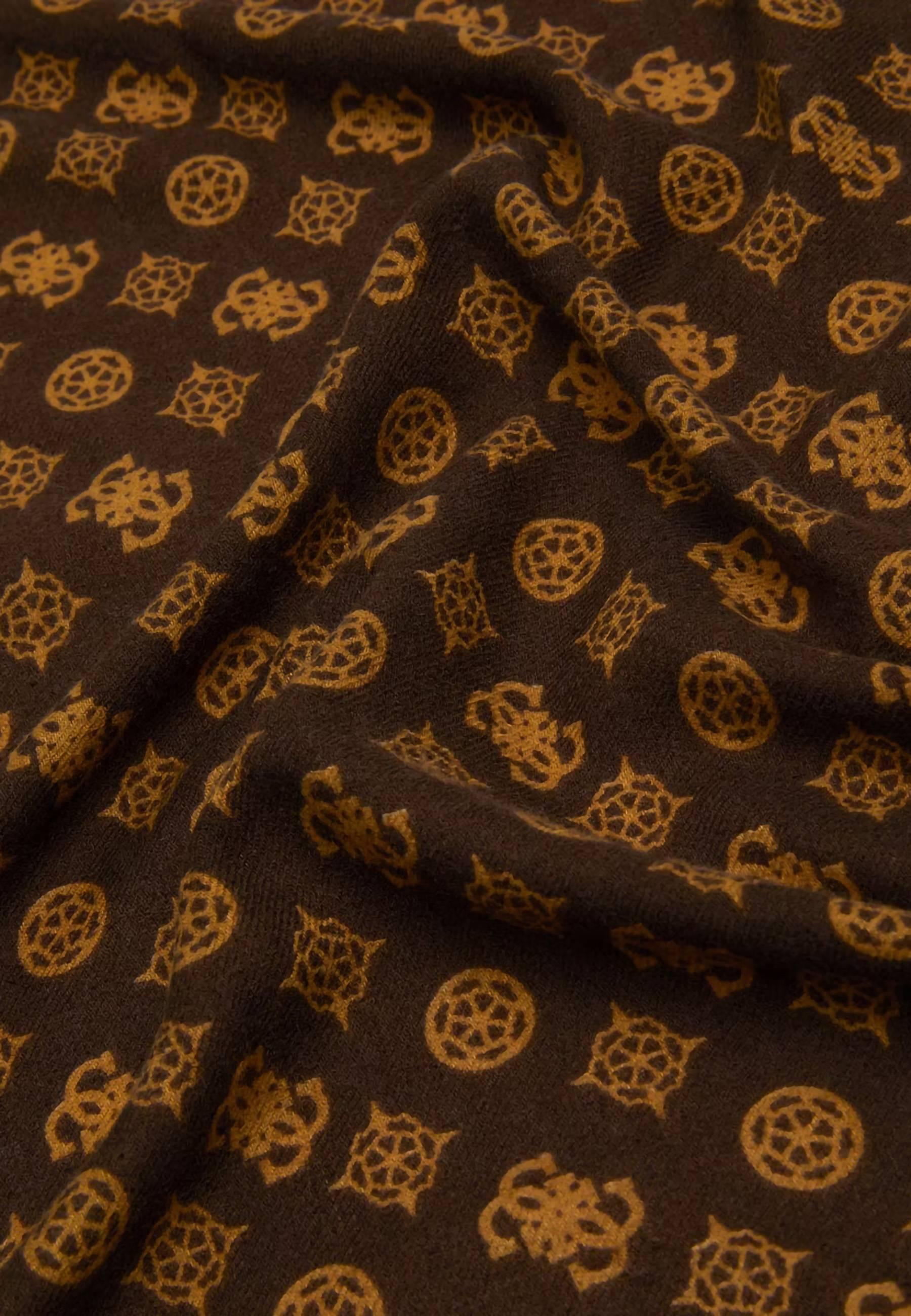 GUESS Kefiah Foulard Donna Brown Ocre AW9987POL03 - Sandrini Calzature e Abbigliamento