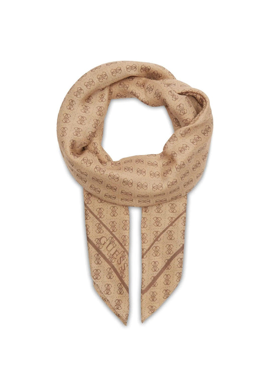 GUESS Kefiah Foulard Donna Latte Logo AW9986SIL30 - Sandrini Calzature e Abbigliamento