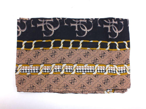 GUESS Kefiah Pashmina Printed Sciarpa Loghi Latte AW8677MOD03 - Sandrini Calzature e Abbigliamento
