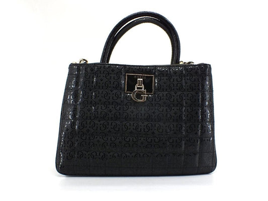 GUESS Kobo Borsa Satchel Loghi Black GG841106 - Sandrini Calzature e Abbigliamento