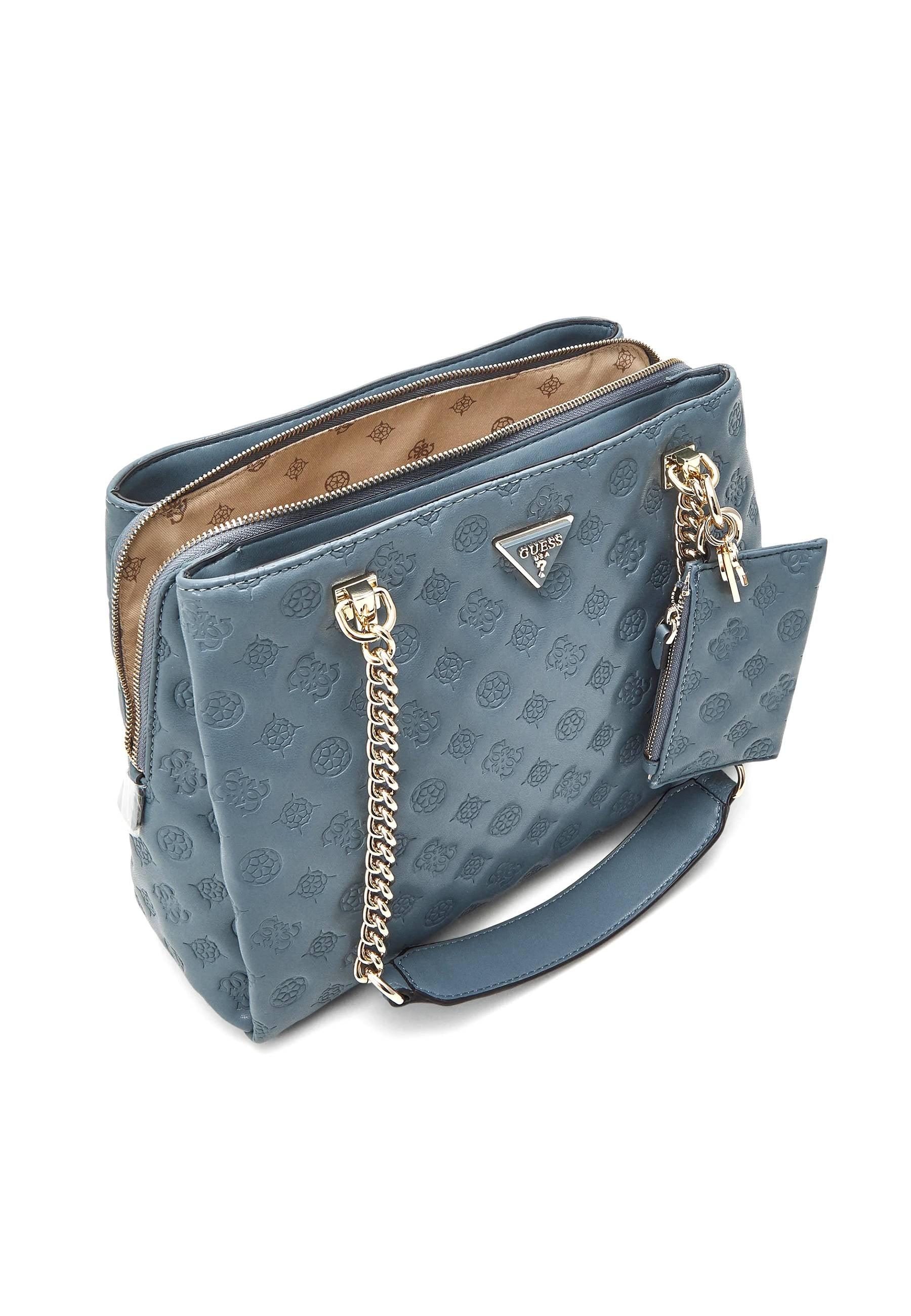 GUESS La Femme Borsa Satchel Girlfriend Azzurro Slate PD868910 - Sandrini Calzature e Abbigliamento