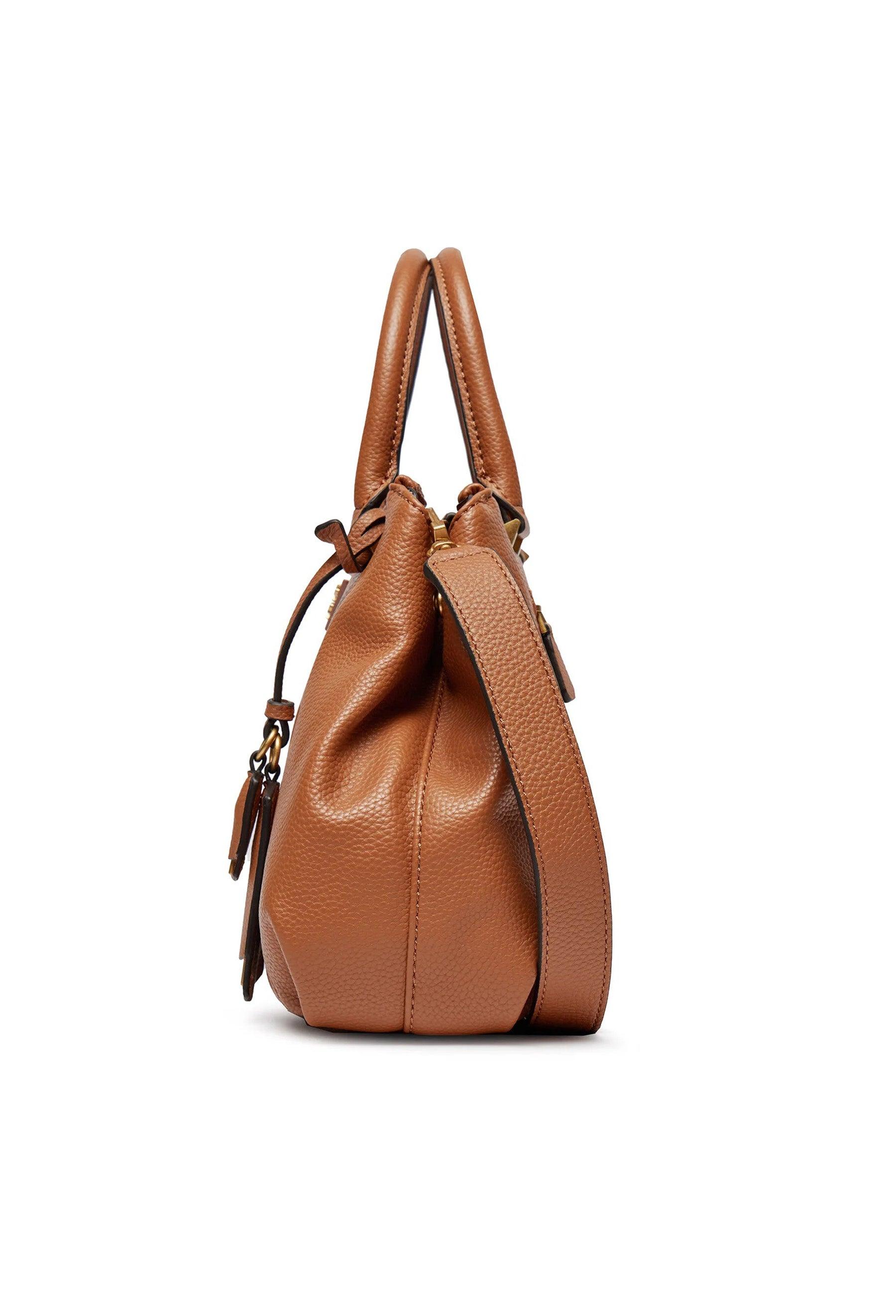 GUESS Laryn Borsa Satchel Donna Cognac Marrone BA919606 - Sandrini Calzature e Abbigliamento