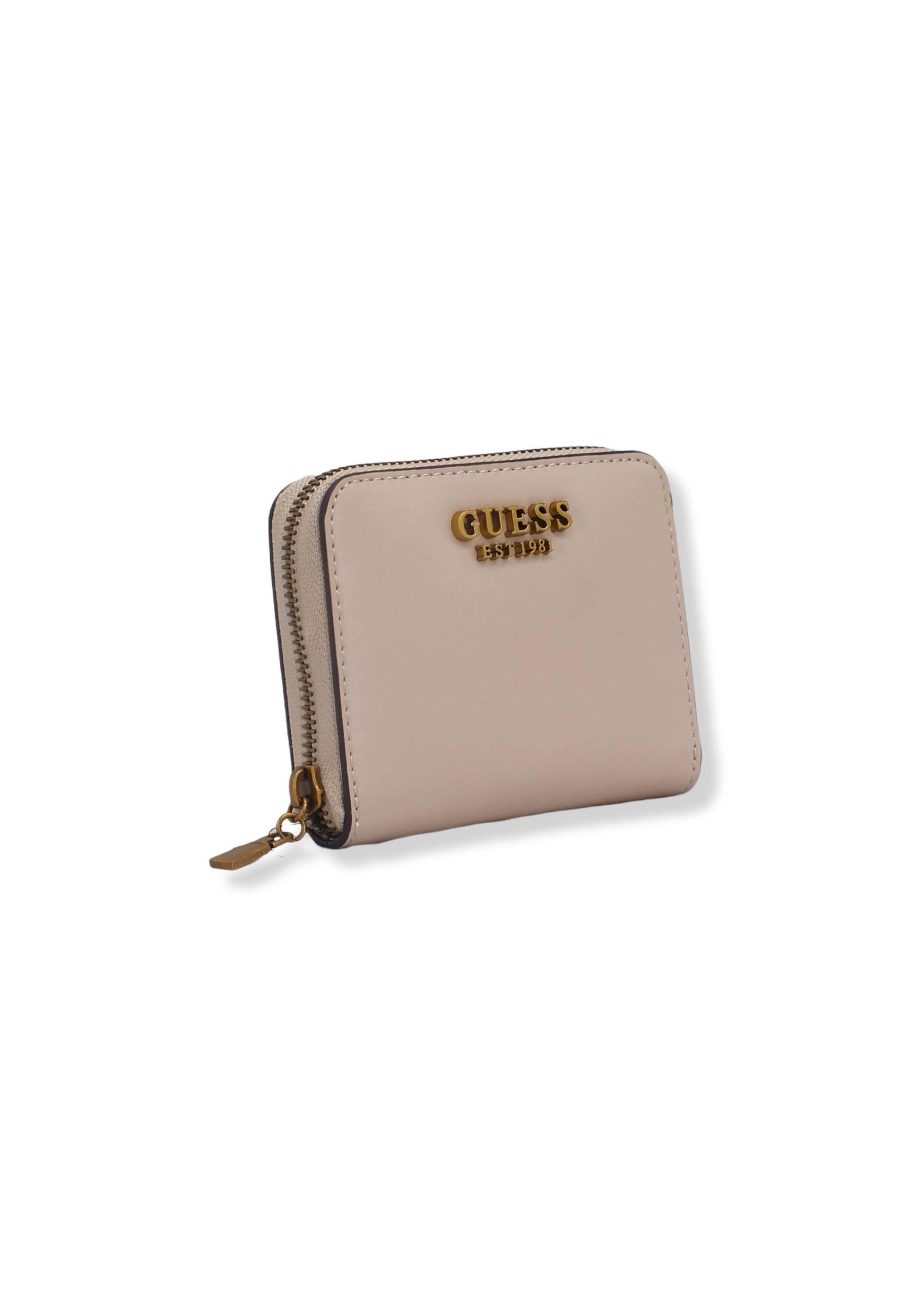 GUESS Laurel Slg Portafoglio Small Donna Zip Beige Light Rum VB080037 - Sandrini Calzature e Abbigliamento