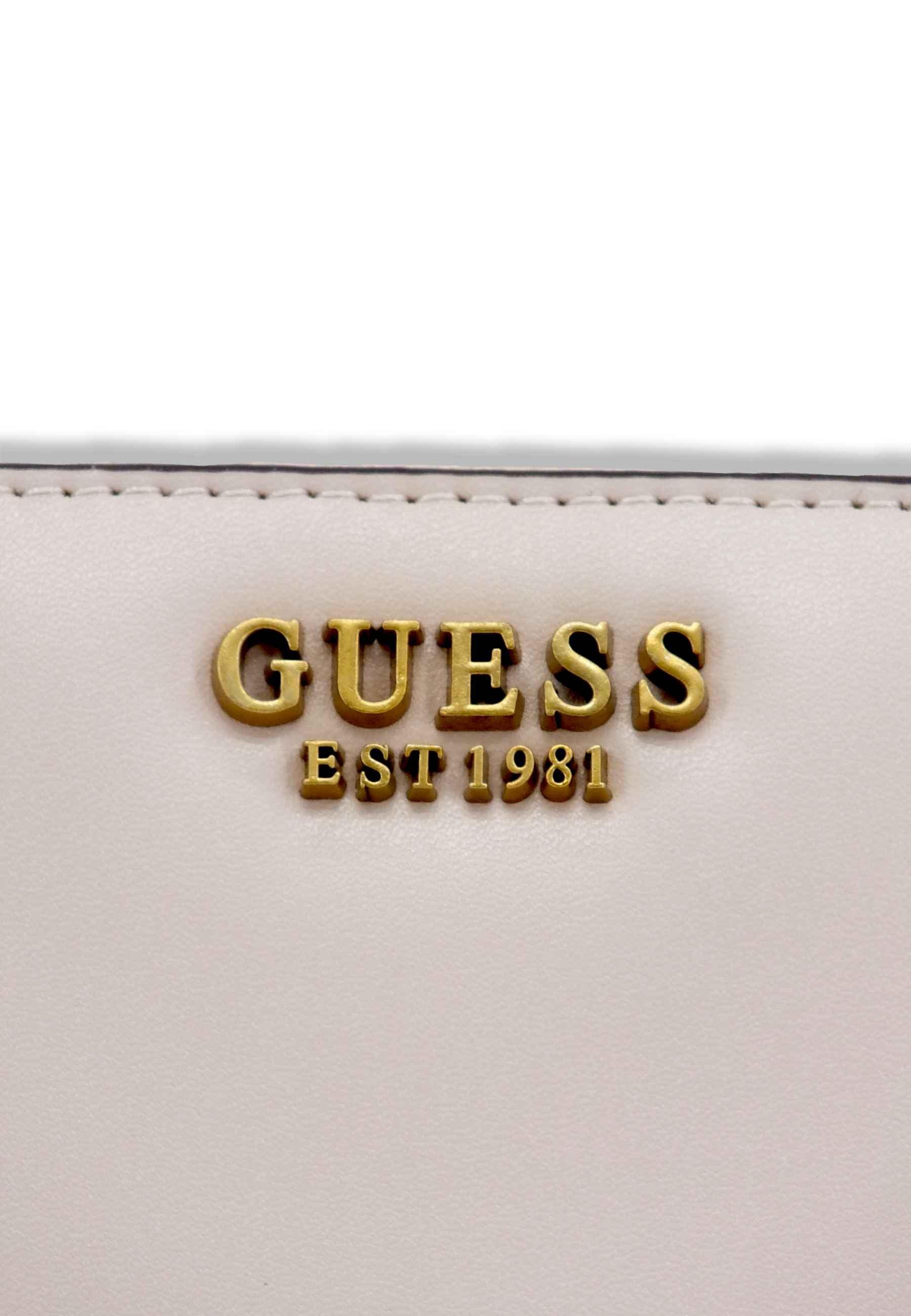 GUESS Laurel Slg Portafoglio Small Donna Zip Beige Light Rum VB080037 - Sandrini Calzature e Abbigliamento