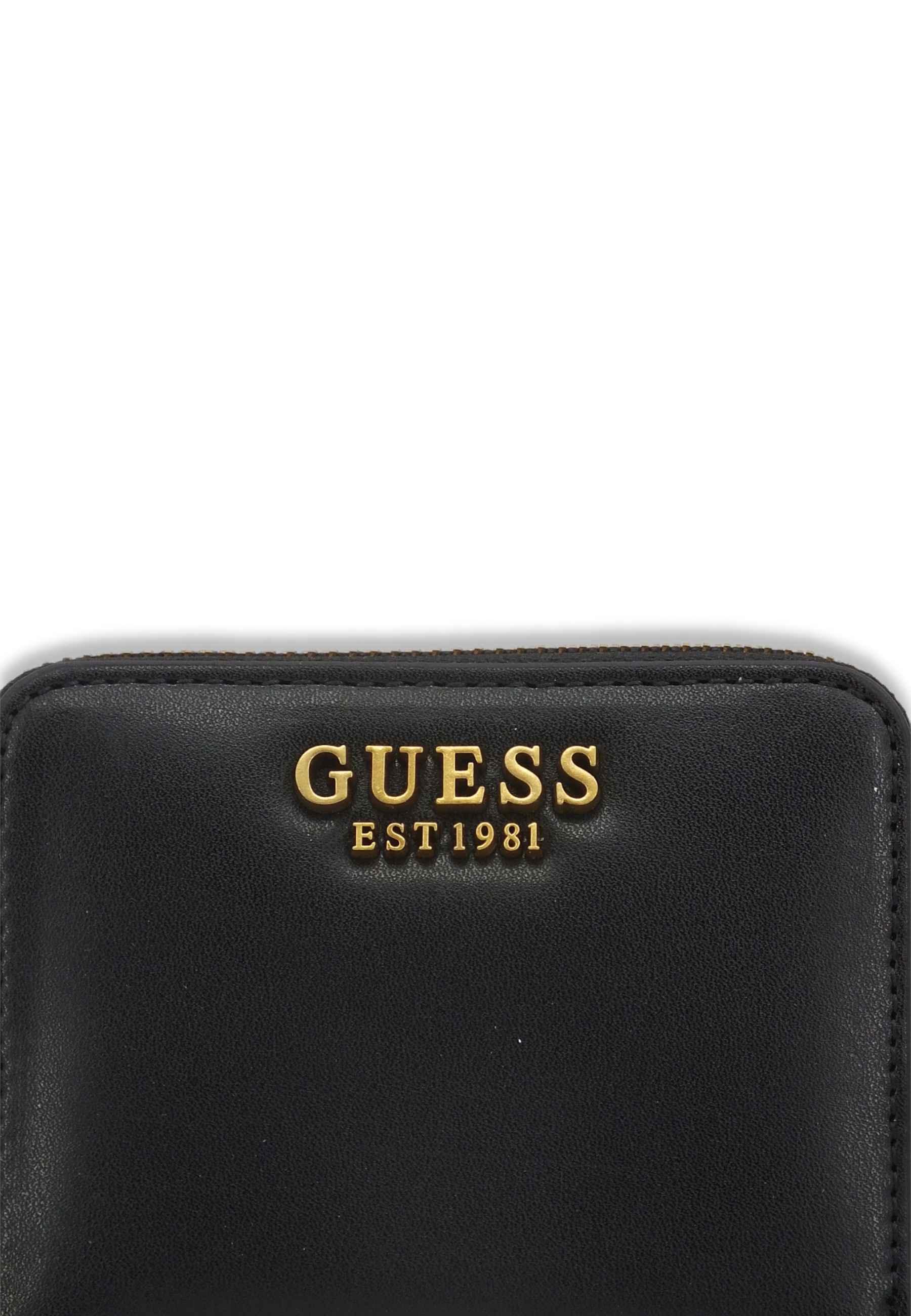 GUESS Laurel Slg Portafoglio Small Donna Zip Black VB850037 - Sandrini Calzature e Abbigliamento