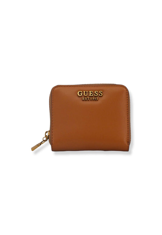 GUESS Laurel Slg Portafoglio Small Donna Zip Marrone Cognac VB850037 - Sandrini Calzature e Abbigliamento