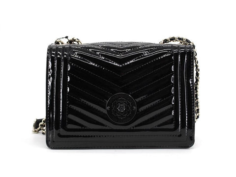 GUESS Lida Flap Borsa Vernice Black Patent TG812721 - Sandrini Calzature e Abbigliamento