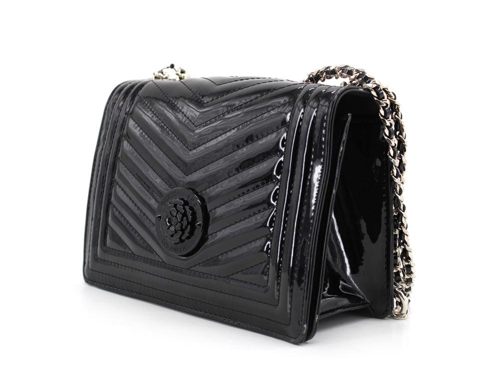 GUESS Lida Flap Borsa Vernice Black Patent TG812721 - Sandrini Calzature e Abbigliamento