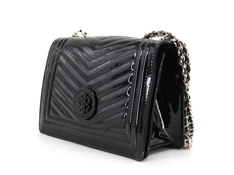 GUESS Lida Flap Borsa Vernice Black Patent TG812721 - Sandrini Calzature e Abbigliamento