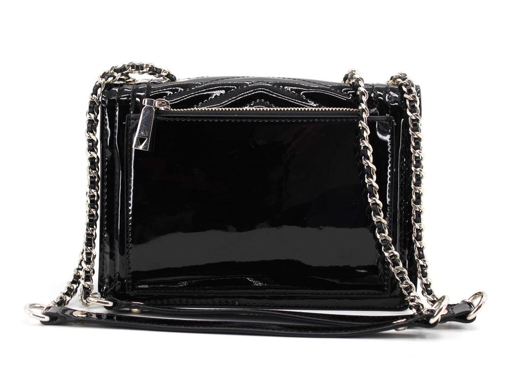 GUESS Lida Flap Borsa Vernice Black Patent TG812721 - Sandrini Calzature e Abbigliamento