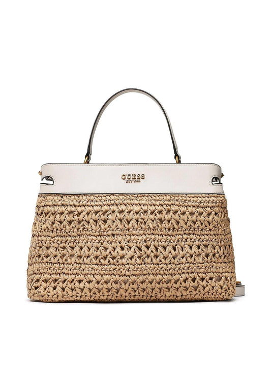 GUESS Liguria Borsa Satchel Beige Stone WB869606 - Sandrini Calzature e Abbigliamento