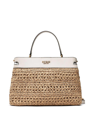 GUESS Liguria Borsa Satchel Beige Stone WB869606 - Sandrini Calzature e Abbigliamento