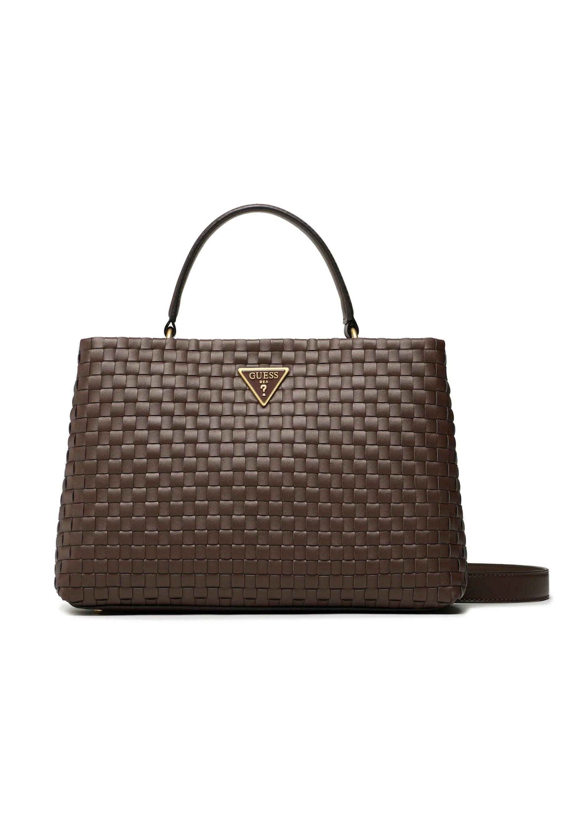 GUESS Lisbet Borsa Satchel Mahogany Marrone WA877406 - Sandrini Calzature e Abbigliamento