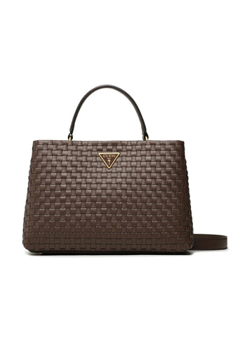GUESS Lisbet Borsa Satchel Mahogany Marrone WA877406 - Sandrini Calzature e Abbigliamento