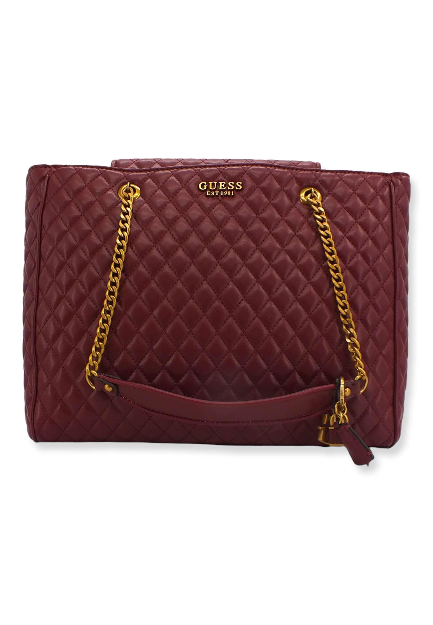 GUESS Maila Borsa Tote Bordeaux Merlot QB866123 - Sandrini Calzature e Abbigliamento