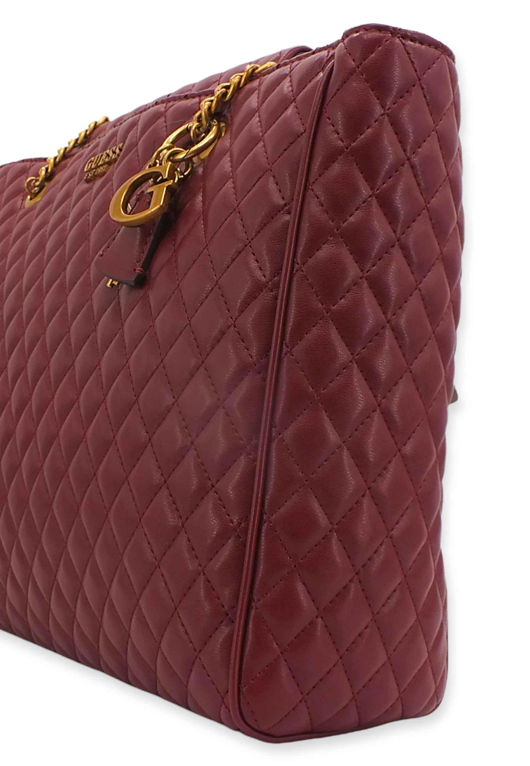 GUESS Maila Borsa Tote Bordeaux Merlot QB866123 - Sandrini Calzature e Abbigliamento