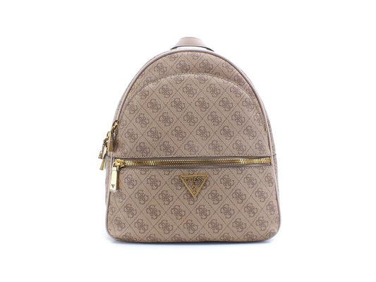 GUESS Manhattan Backpack Large Double Zip Zaino Latte Logo SB699433 - Sandrini Calzature e Abbigliamento