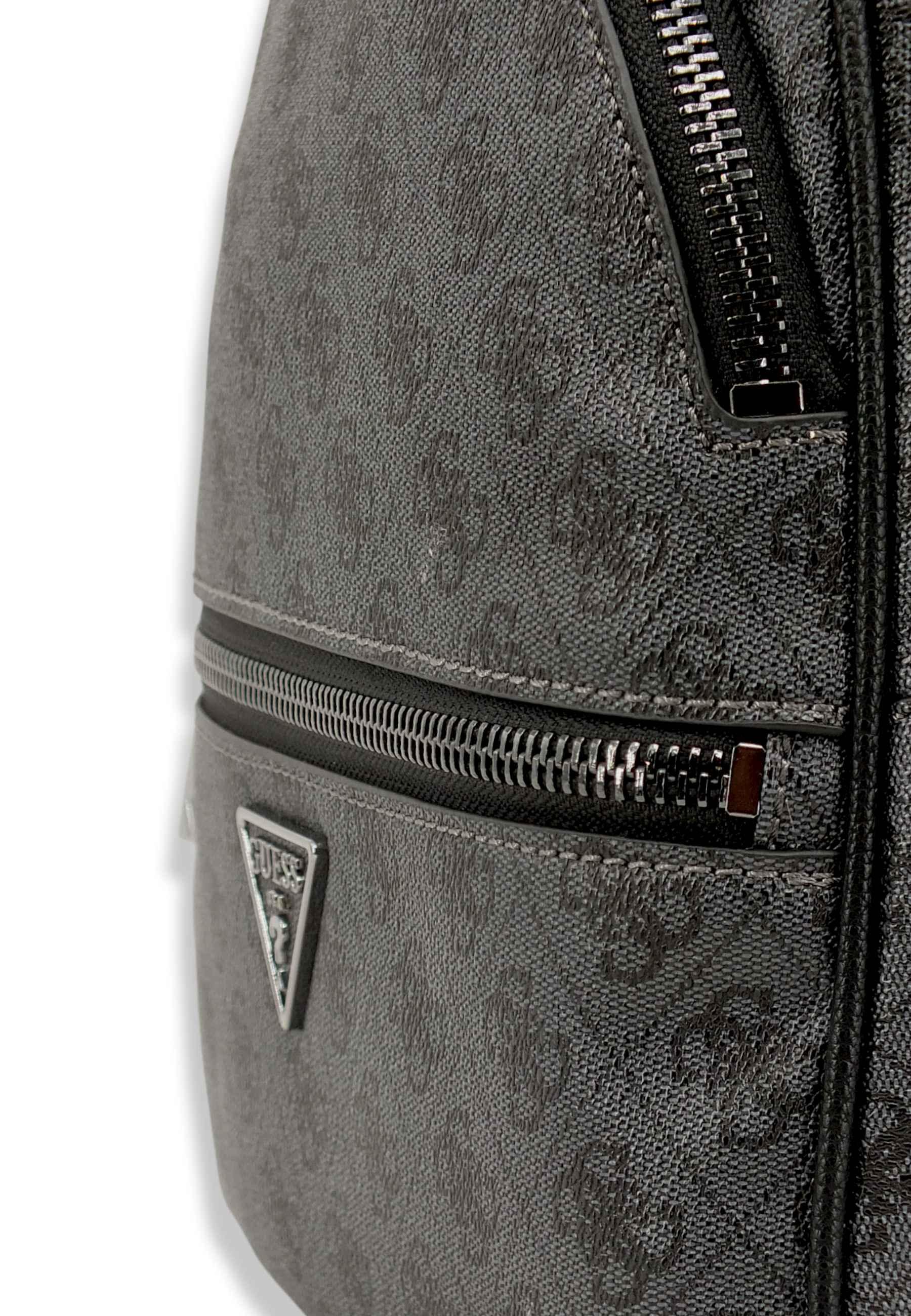 GUESS Manhattan Backpack Large Zaino Donna Grigio Coal Logo SM699433 - Sandrini Calzature e Abbigliamento